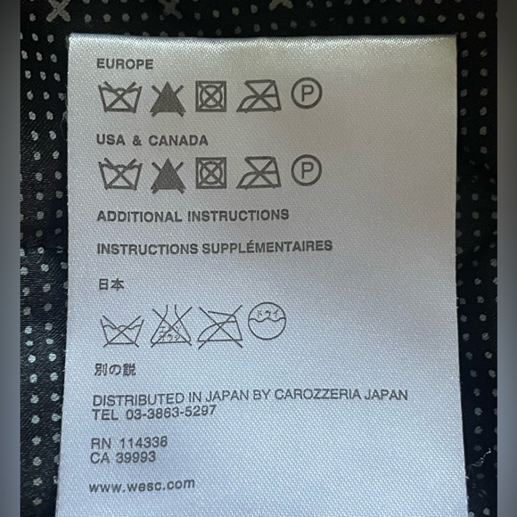 WeSC Thora Hooded Herringbone Wool Blend Duffel Coat Toggle + Zip Gray Size S - Picture 10 of 12